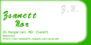 zsanett mor business card